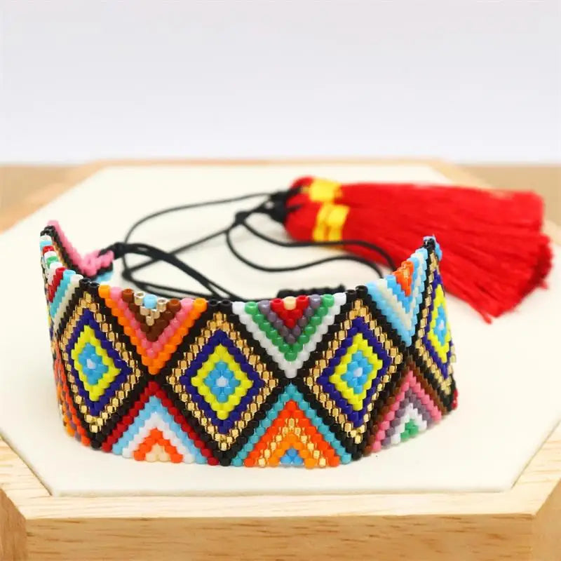 Bead Woven Bracelet-Handmade