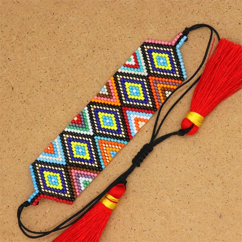 Bead Woven Bracelet-Handmade