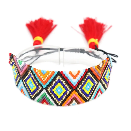 Bead Woven Bracelet-Handmade