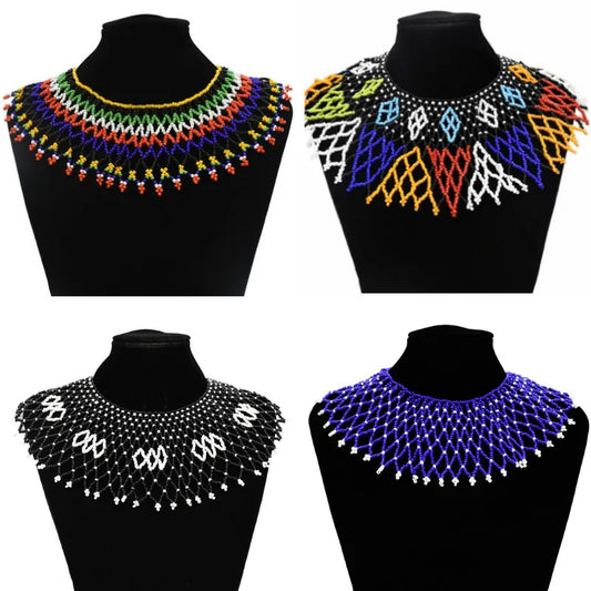 Multicolor South African Resin Beads Choker Necklace For Women