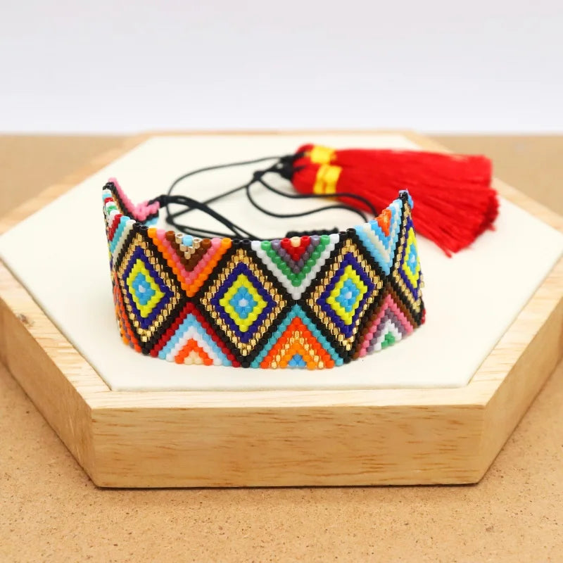 Bead Woven Bracelet-Handmade