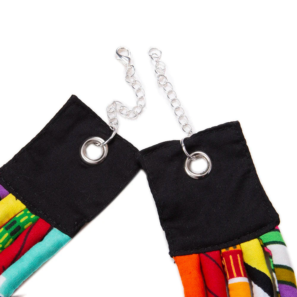 Women's Necklace-African Fabric Batik Necklace