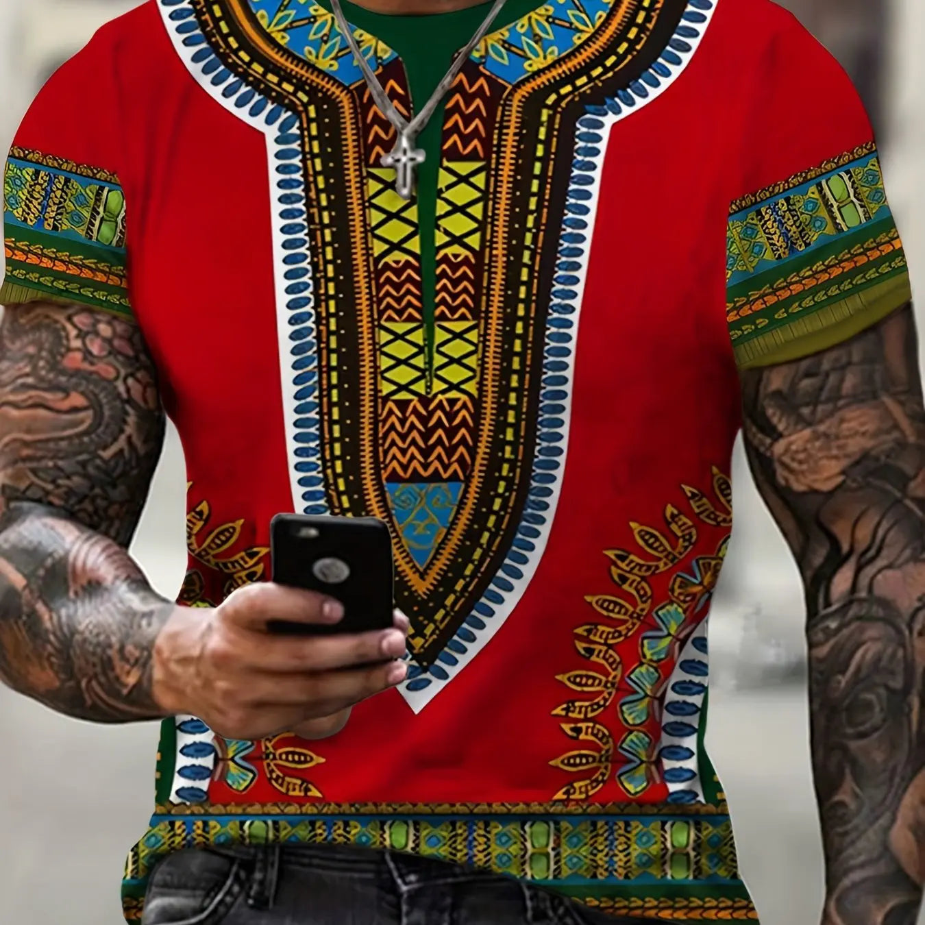 African Dashiki Ethnic Style T shirt For Men/Women