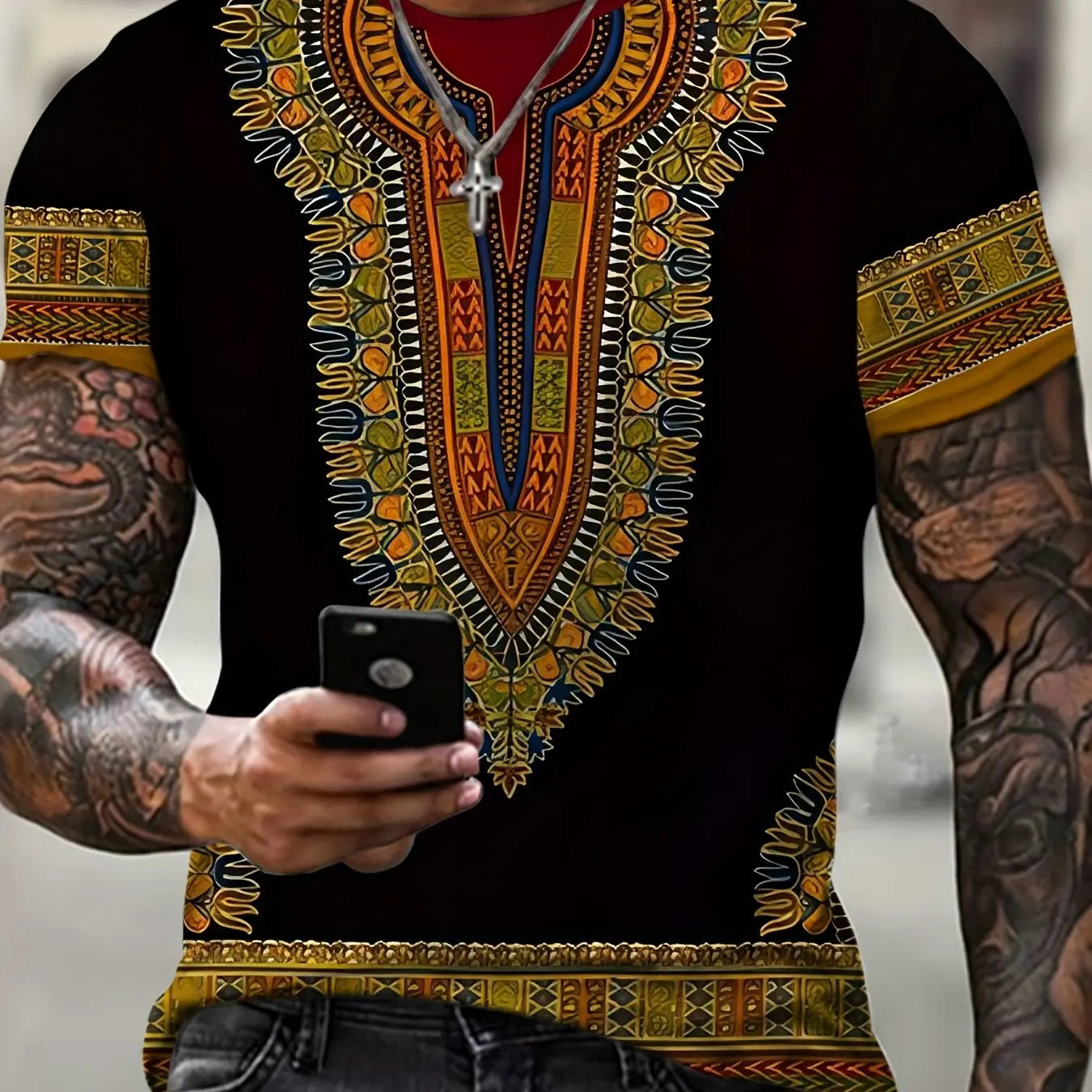 African Dashiki Ethnic Style T shirt For Men/Women