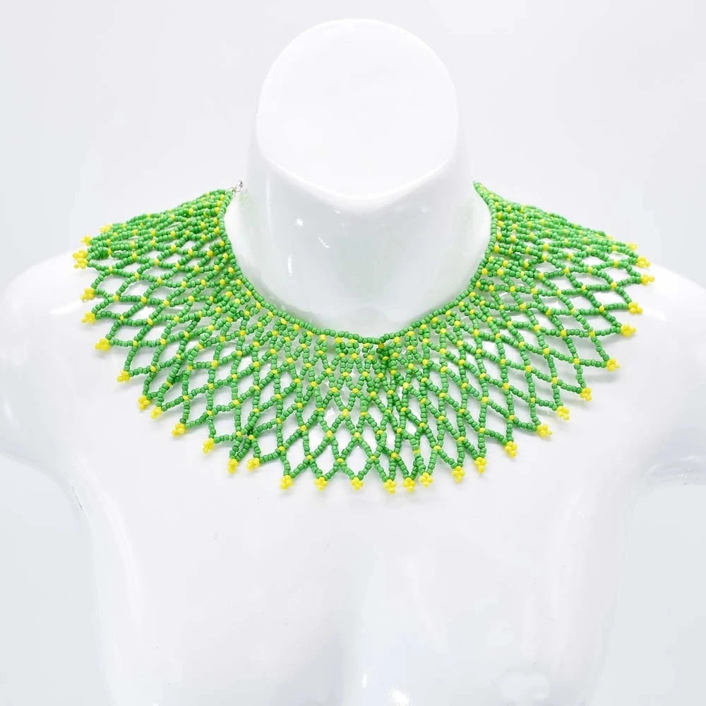 Multicolor South African Resin Beads Choker Necklace For Women